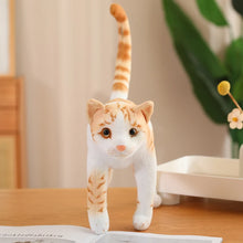 Load image into Gallery viewer, Realistic American Shorthair Cat Soft Toy - Orange and White Striped Tabby - Standing with Upright Tail-12