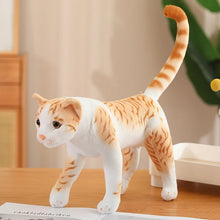 Load image into Gallery viewer, Realistic American Shorthair Cat Soft Toy - Orange and White Striped Tabby - Standing with Upright Tail-Orange-1