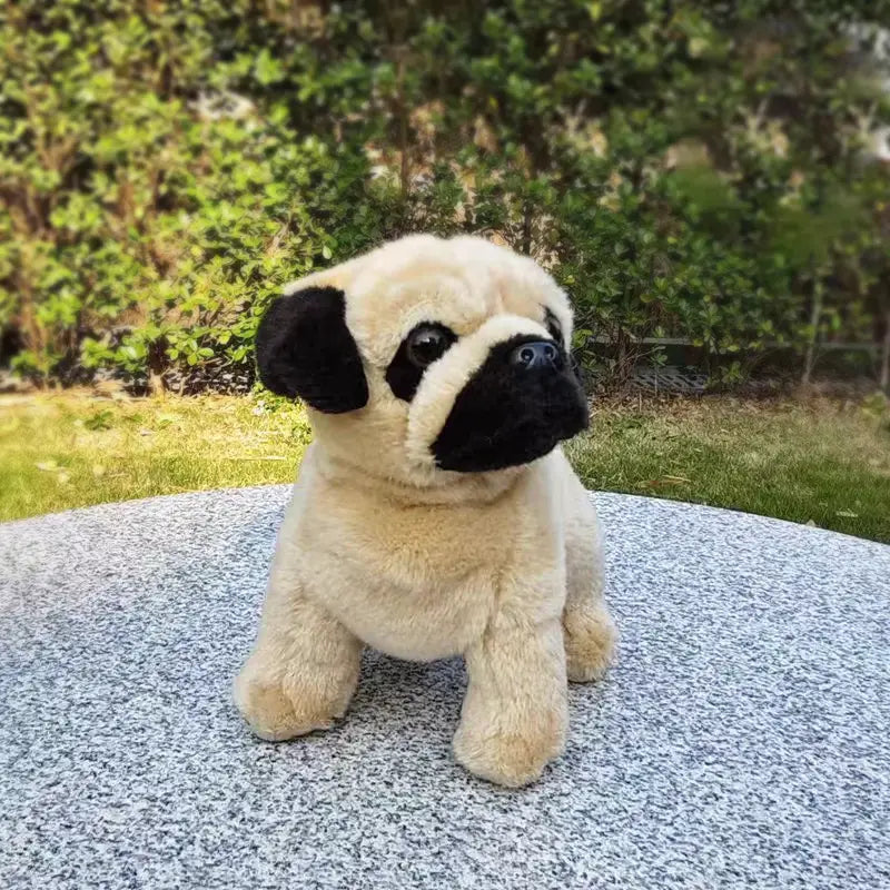 Realistic Apricot Pug Stuffed Animal Plush Toy-Stuffed Animals-Dog Memorial Gifts,Pug,Stuffed Animal-Pug-1