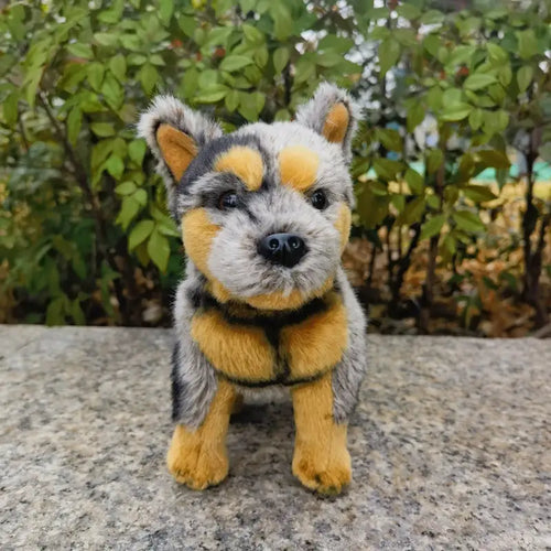 Realistic Australian Cattle Dog Blue Heeler Stuffed Animal Plush Toy-Stuffed Animals-Blue Heeler,Dog Memorial Gifts,Stuffed Animal-1