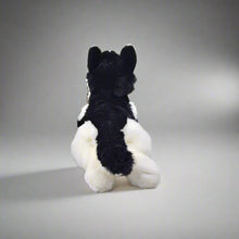 Load image into Gallery viewer, Realistic Belly Flop Black and White Husky Stuffed Animal Plush Toy-4