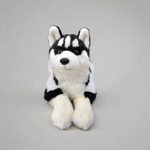 Load image into Gallery viewer, Realistic Belly Flop Black and White Husky Stuffed Animal Plush Toy-1