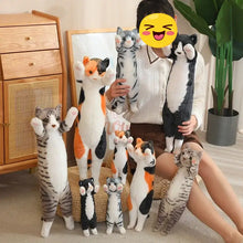 Load image into Gallery viewer, Realistic Black and White Cat Plushie - Standing with Pink Paw Pads-11