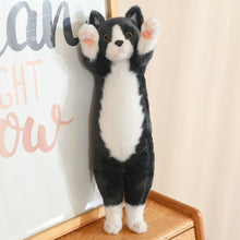 Load image into Gallery viewer, Realistic Black and White Cat Plushie - Standing with Pink Paw Pads-Stuffed Animals-Black and White Cat,Cat Memorial Gifts,Stuffed Animal-1