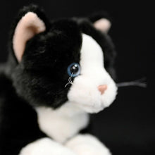 Load image into Gallery viewer, Realistic Black and White Cat Stuffed Animal Plush Toy - Soft Fur Lifelike Detailing-1