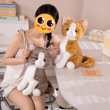 Load image into Gallery viewer, Realistic Black Cat Plush - Bright-Eyed Sitting Kitty-Stuffed Animals-Black Cat,Cat Memorial Gifts,Cats,Stuffed Animal-3