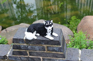 Realistic Black Husky Stuffed Animal Plush Toy-Soft Toy-Dogs, Home Decor, Siberian Husky, Soft Toy, Stuffed Animal-6