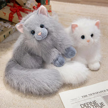 Load image into Gallery viewer, Realistic Blue Nebelung Cat Plush Toy - Fluffy-Tail Charmer-Stuffed Animals-Cat Memorial Gifts,Cats,Nebelung,Stuffed Animal-17