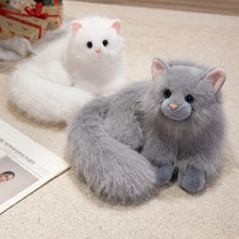 Load image into Gallery viewer, Realistic Blue Nebelung Cat Plush Toy - Fluffy-Tail Charmer-Stuffed Animals-Cat Memorial Gifts,Cats,Nebelung,Stuffed Animal-19