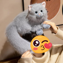 Load image into Gallery viewer, Realistic Blue Nebelung Cat Plush Toy - Fluffy-Tail Charmer