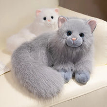 Load image into Gallery viewer, Realistic Blue Nebelung Cat Plush Toy - Fluffy-Tail Charmer-Stuffed Animals-Cat Memorial Gifts,Cats,Nebelung,Stuffed Animal-8