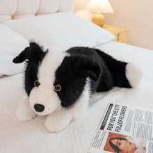 Load image into Gallery viewer, Realistic Border Collie Stuffed Animal Plush Toy - 4 Coat Colors-Black-40cm-18