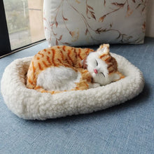 Load image into Gallery viewer, Realistic Breathing Tabby Orange and White Cat Stuffed Animal Plush Toy - Sleeping Kitty Companion-Stuffed Animals-Cat Memorial Gifts,Cats,Orange and White Cat,Stuffed Animal,Tabby Cat-4