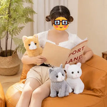 Load image into Gallery viewer, Realistic British Shorthair Cat Stuffed Animal - White - Sitting with Pink Nose-Stuffed Animals-British Shorthair Cat,Cat Memorial Gifts,Stuffed Animal-4