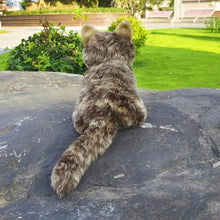 Load image into Gallery viewer, Realistic Brown Tabby Maine Coon Cat with Green Eyes Stuffed Animal Plush Toy