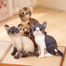Load image into Gallery viewer, Realistic Brown Marbled Tabby Bengal Cat Stuffed Animal - Precious Wide-Eyed Sitting Kitty-4