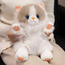 Load image into Gallery viewer, Realistic Chocolate Ragdoll Cat Soft Toy - Sitting with Blue Eyes-9