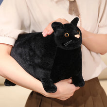 Load image into Gallery viewer, Realistic Chubby Fat Black Cat Plush Toy - Big Fat Sausage Cat-Stuffed Animals-Black Cat,Cat Memorial Gifts,Cats,Stuffed Animal-2