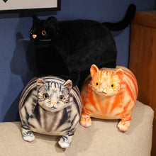 Load image into Gallery viewer, Realistic Chubby Fat Black Cat Plush Toy - Big Fat Sausage Cat-Stuffed Animals-Black Cat,Cat Memorial Gifts,Cats,Stuffed Animal-8