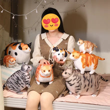 Load image into Gallery viewer, Realistic Chubby Fat Brown Tabby Cat Plush Toy - Bag Charm Also Available-Stuffed Animals-Cat Memorial Gifts,Cats,Stuffed Animal,Tabby Cat-5