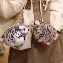 Load image into Gallery viewer, Realistic Chubby Fat Brown Tabby Cat Plush Toy - Bag Charm Also Available-8