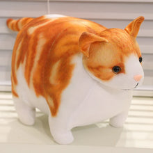 Load image into Gallery viewer, Realistic Chubby Fat Orange and White Cat Plush Toy - Bag Charm Also Available-orange flower cat-about 35x15cm-1