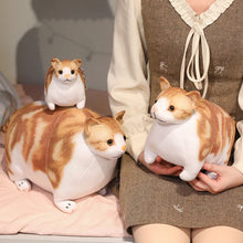 Load image into Gallery viewer, Realistic Chubby Fat Tabby Brown and White Cat Plush Toy - Bag Charm Also Available-15