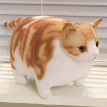 Load image into Gallery viewer, Realistic Chubby Fat Tabby Brown and White Cat Plush Toy - Bag Charm Also Available-Stuffed Animals-Cat Memorial Gifts,Cats,Stuffed Animal,Tabby Cat-6