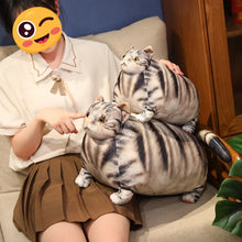 Load image into Gallery viewer, Realistic Chubby Fat White Cat Plush Toy - Big Fat Sausage Cat-Stuffed Animals-Cat Memorial Gifts,Cats,Stuffed Animal,White Cat-5