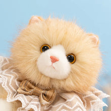 Load image into Gallery viewer, Realistic Cream &amp; White Persian Cat Stuffed Animal - Darling Lace Collar Kitty