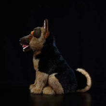 Load image into Gallery viewer, Realistic German Shepherd Plush Toy - Black &amp; Tan Sitting Dog Stuffed Animal-4