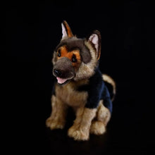 Load image into Gallery viewer, Realistic German Shepherd Plush Toy - Black &amp; Tan Sitting Dog Stuffed Animal-5