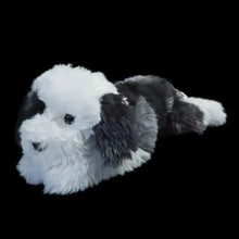 Load image into Gallery viewer, Realistic Gray and White English Sheepdog Stuffed Animal Plush Toy-3