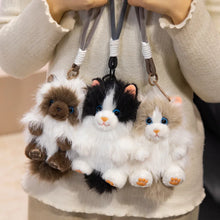 Load image into Gallery viewer, Realistic Himalayan Cat Bag Charm - Sitting with Blue Eyes-3