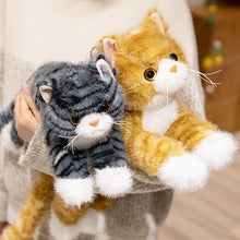 Load image into Gallery viewer, Realistic Hug Me Orange White Tabby Cat Stuffed Animal Plush Toys-17