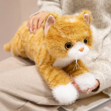 Load image into Gallery viewer, Realistic Hug Me Orange White Tabby Cat Stuffed Animal Plush Toys-18