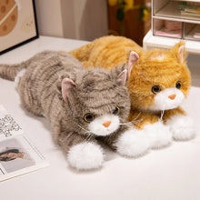 Load image into Gallery viewer, Realistic Hug Me Orange White Tabby Cat Stuffed Animal Plush Toys-23
