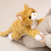 Load image into Gallery viewer, Realistic Hug Me Orange White Tabby Cat Stuffed Animal Plush Toys-6