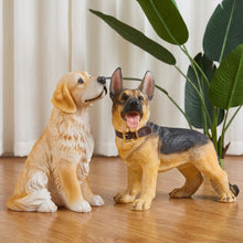 Load image into Gallery viewer, Realistic Large German Shepherd Statue - Lifelike Dog Sculpture for Home-3
