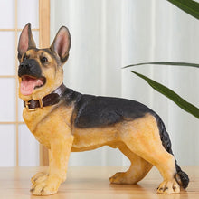Load image into Gallery viewer, Realistic Large German Shepherd Statue - Lifelike Dog Sculpture for Home-5