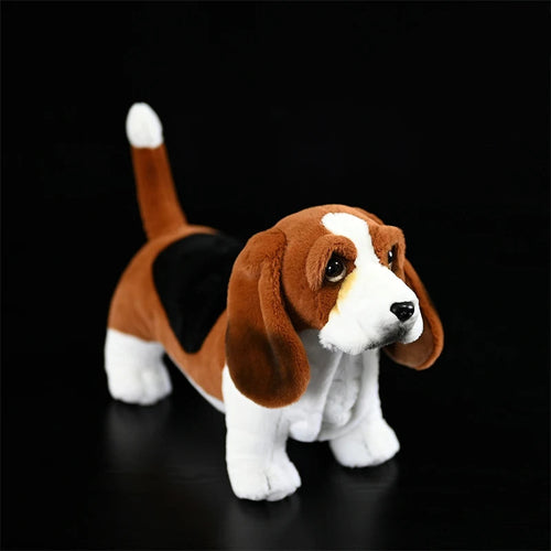 Realistic Lifelike Basset Hound Stuffed Animal Plush Toy-2