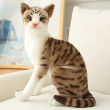 Load image into Gallery viewer, Realistic Lifelike Brown White Tabby Cat Stuffed Animal Plush Toys-Cats-Cats,Stuffed Animal-4