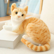 Load image into Gallery viewer, Realistic Lifelike Orange White Tabby Cat Stuffed Animal Plush Toys-Orange cat-25cm-1