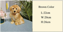 Load image into Gallery viewer, Realistic Lifelike Sitting Golden Retriever Stuffed Animal with Real Fur-Stuffed Animals-Golden Retriever, Home Decor, Stuffed Animal-8