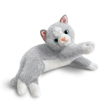 Load image into Gallery viewer, Realistic Orange and White Cat Plushie - Stretching with Pink Nose