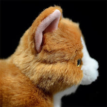 Load image into Gallery viewer, Realistic Orange and White Cat Stuffed Animal Plush Toy - Soft Fur Lifelike Detailing-Stuffed Animals-Cat Memorial Gifts,Cats,Orange and White Cat,Stuffed Animal-3