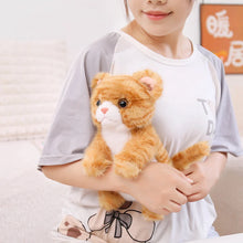 Load image into Gallery viewer, Realistic Orange and White Tabby Cat Plush Toy - Adorable Standing Curious Cat
