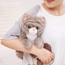 Load image into Gallery viewer, Realistic Orange and White Tabby Cat Plush Toy - Adorable Standing Curious Cat