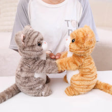 Load image into Gallery viewer, Realistic Orange and White Tabby Cat Plush Toy - Adorable Standing Curious Cat