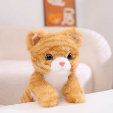 Load image into Gallery viewer, Realistic Orange and White Tabby Cat Plush Toy - Adorable Standing Curious Cat